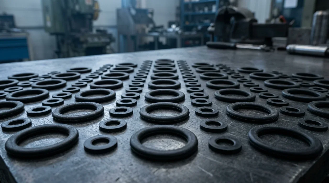 Rubber O-rings and seals industrial photography